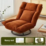 New rotating sofa chair, living room balcony fabric lazy sofa, adjustable backrest rotating leisure chair swivel chair -  1503