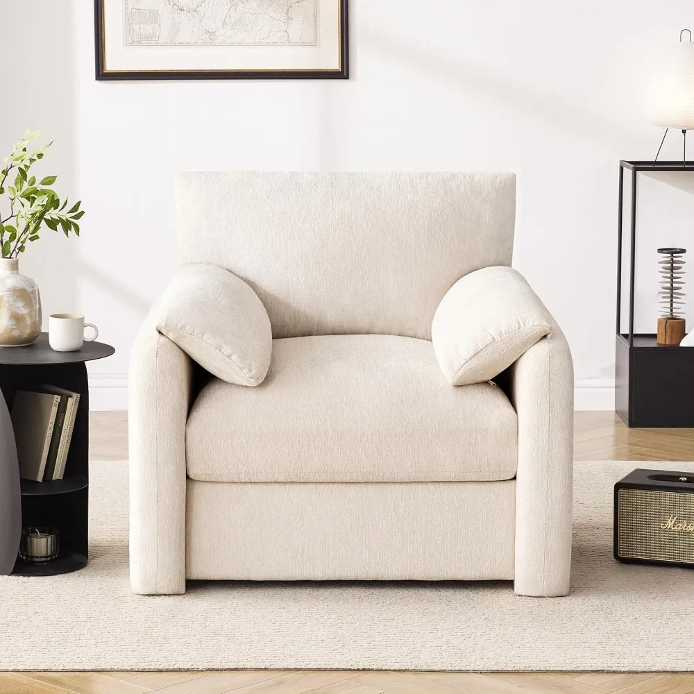 Chenille Oversized Armchair, 38.6 - Image 3