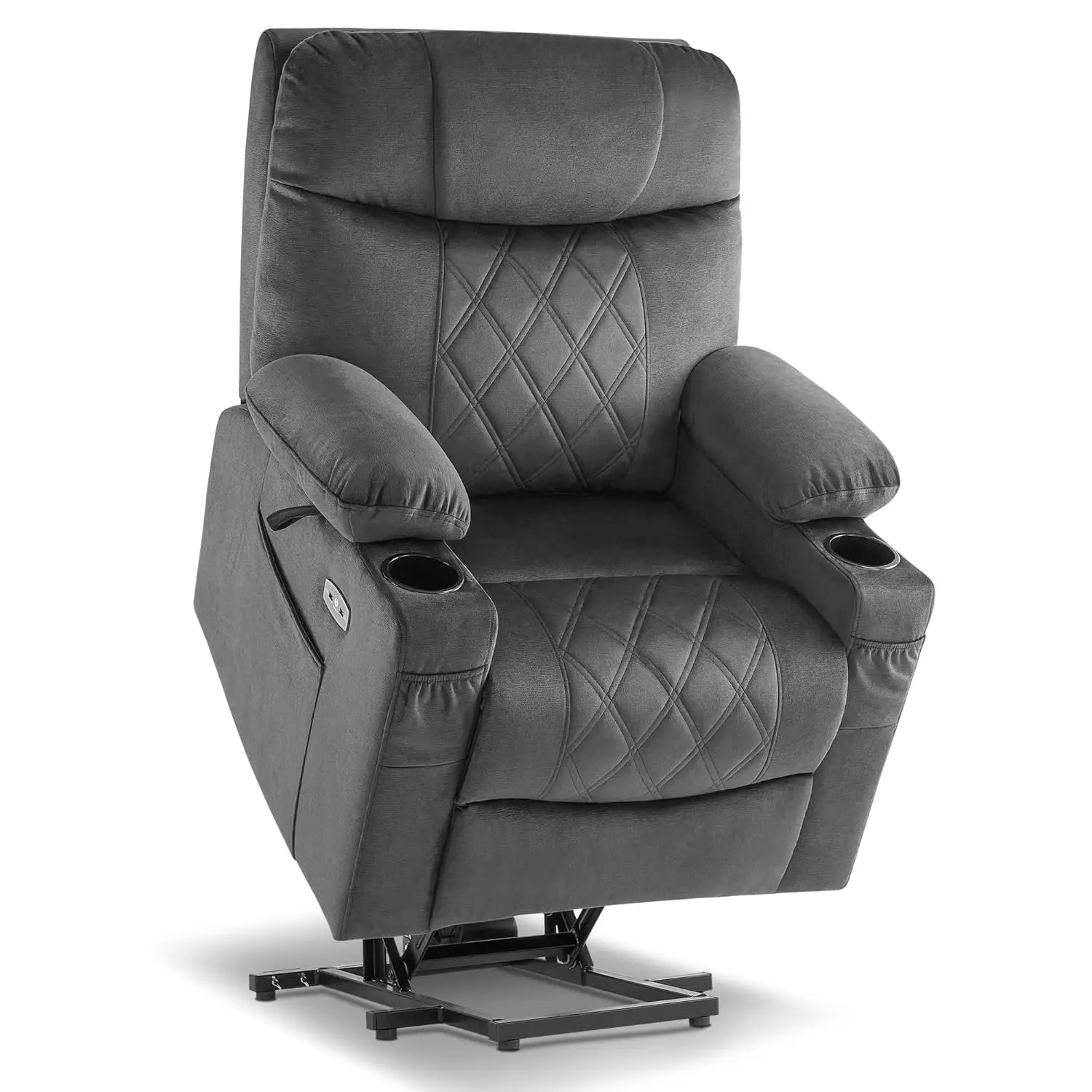 Small Size Triple Motor Power Lift Recliner Chair Sofa with Massage and Dual Heating, Adjustable Headrest for Elderly People Pet