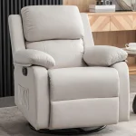 Swivel Rocker Chair for Adults, Small Rocking Recliner Chair for Small Spaces, Upholstered Fabric Glider Recliner -  1503