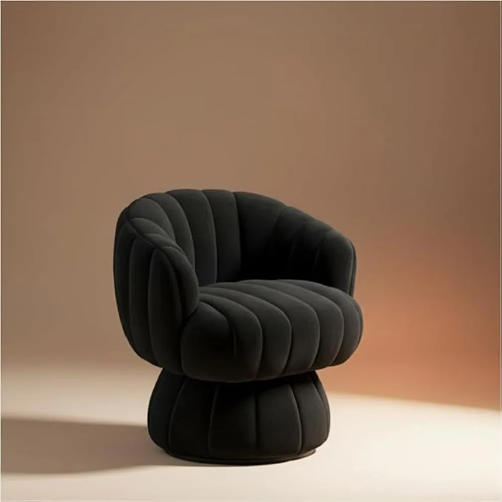 Mid Century Modern Velvet Swivel Chair, Plush Round Accent Seat for Living Room, Bedroom??Customized –  1503
